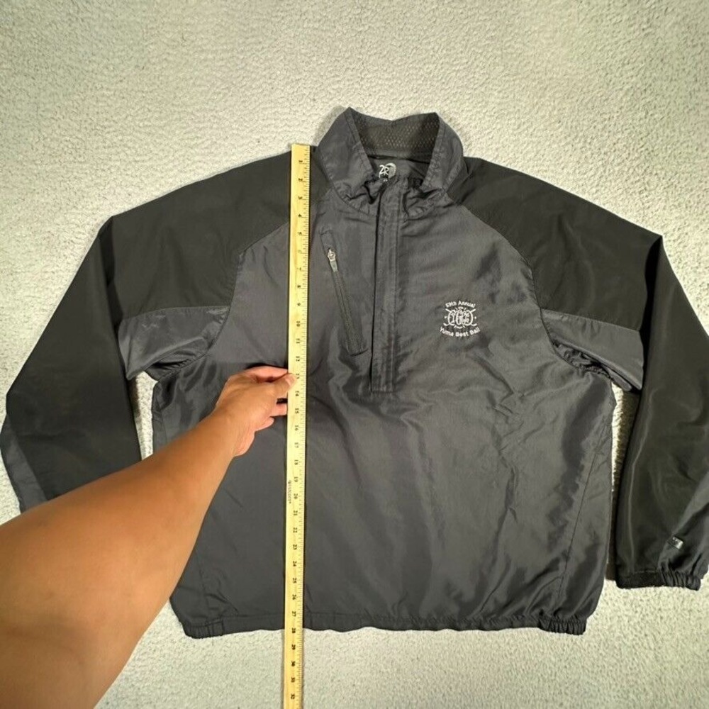 Zero Restriction Windbreaker Mens XL Black Tour Series 1/4 Zip Golf Pockets Logo - Picture 6 of 13